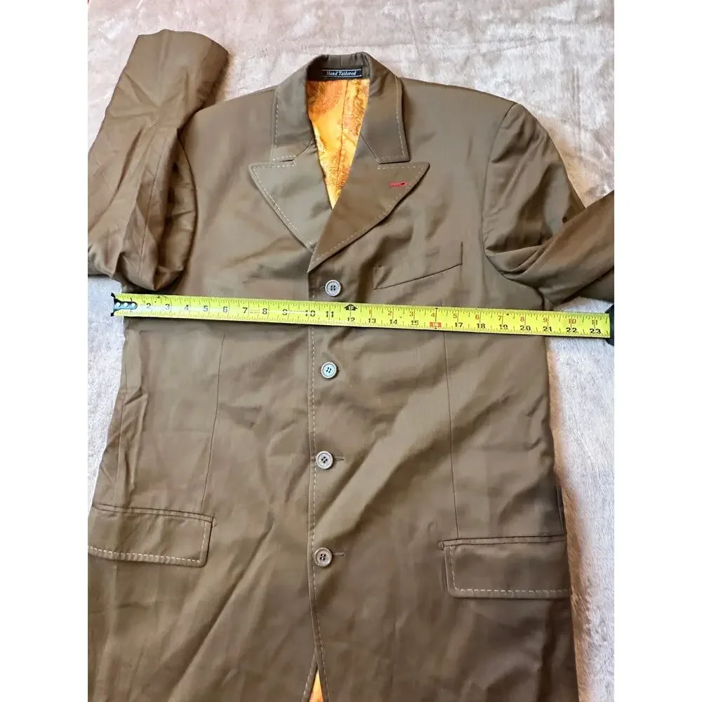 Steve Harvey Code Red 42R Brown Merino Wool Sport Coat Blazer Super 120s